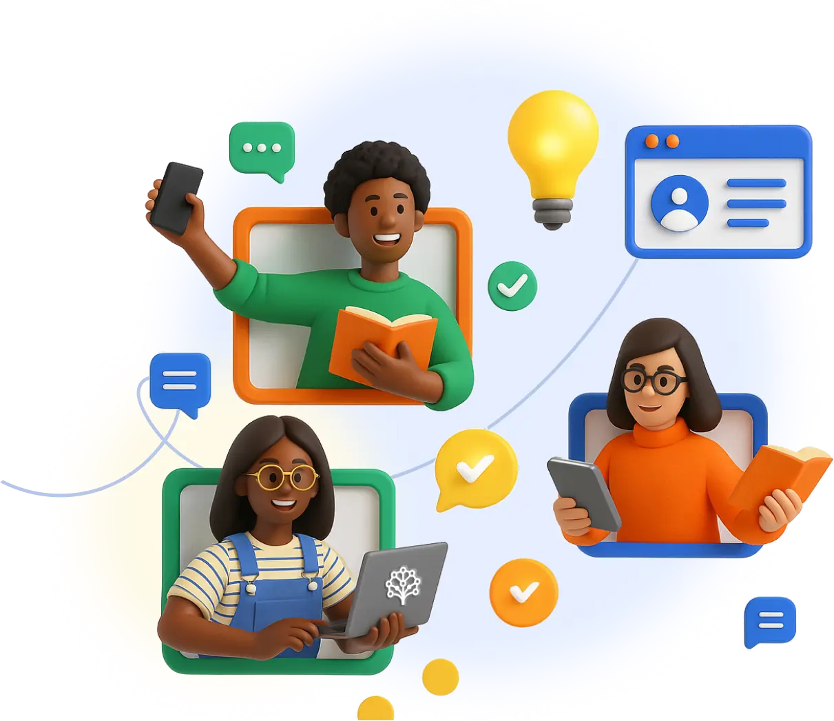 Comunidad docente conectada que crea y comparte estrategias pedagógicas